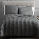 Кувертюра с калъфки ТЪМНО СИВО